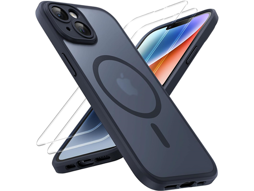 [96669] COVER TOCOL PARA IPHONE 14 6.1", A PRUEBA DE CHOQUES, INCLUYE PROTECTOR DE PANTALLA, MAGSAFE COMPATIBLE, NEGRO
