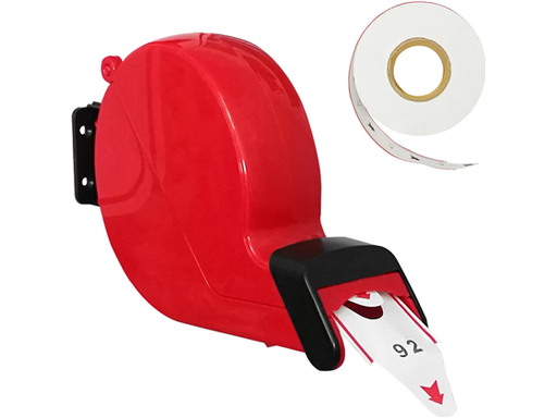 [96737] DISPENSADOR DE BOLETOS, 1 ROLLO, BOLETO DE 2 DÍGITOS, 9.45"L X 5.91"W, ROJO