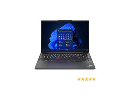[96883] LAPTOP LENOVO THINKPAD E16 GEN 1, 16" IPS WUXGA, INTEL CORE I7-1335U, 16GB DDR4, 512GB SSD NVME, WINDOWS 11 PRO, WI-FI, BLUETOOTH 5.0, 2X USB 3.1, 1X USB TYPE C (PARA DISPLAYPORT Y CARGA), 1X RJ45, 1X HDMI 1.4B, 1X USB 2.0 (OCULTO), BACKLIT KEYBOARD, BT 5.1, AUDIO JACK 3.5", FINGER PRINT READER, GRAPHITE BLACK (21JN0073US)