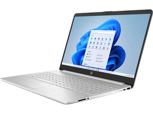 [96869] LAPTOP HP 15-DY5073DX, 15.6” IPS FHD TOUCH, I7-1255U (10 CORES), 16GB DDR4, 512GB SSD, WIFI 6, BT 5.2, FINGER PRINT READER, 1X USB C, 2 X USB 3.0, 1 X HDMI 1.4, JACK 3.5" AUDIO, W10 HOME, BACKLIT KEYBOARD, NATURAL SILVER, (8L708UA#ABA)