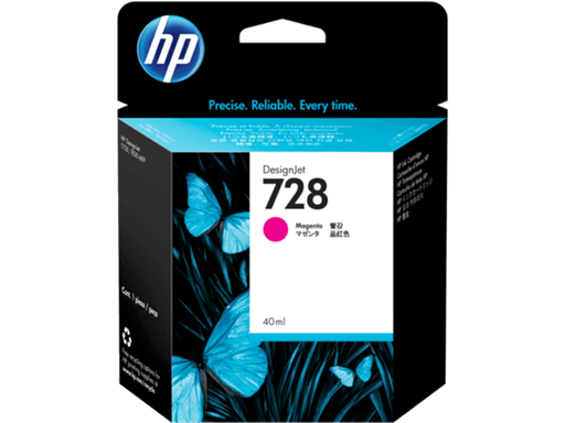 [91378] CARTUCHO HP 728 - F9J62A - MAGENTA - 40ML - PARA IMPRESORA DESIGNJET T730 / T830