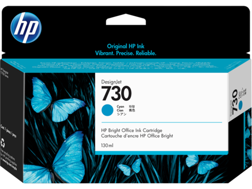 [92373] CARTUCHO HP 730 - P2V62A - CYAN - 130ML - PARA IMPRESORA DESIGNJET T1700DR 44" PS / T1700 44" / T2600 / T2600DR