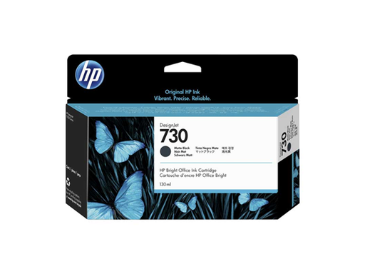 [92376] CARTUCHO HP 730 - P2V65A - MATE BLACK - 130ML - PARA IMPRESORA DESIGNJET T1700DR 44" PS / T1700 44" / T2600 / T2600DR