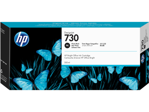 [95108] CARTUCHO HP 730 - P2V73A - PHOTO BLACK - 300ML - PARA IMPRESORA DESIGNJET T1700DR 44" PS / T1700 44" / T2600 / T2600DR