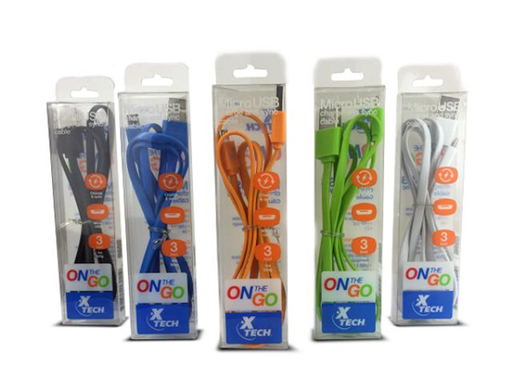 [96988] CABLE XTECH USB C A USB , (NARANJA, AZUL, VERDE, BLANCO Y NEGRO) (XTG-238)