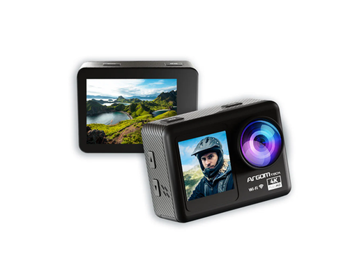 [97055] CAMARA ACTION ARGOM EPIC85 - 4K CON CONTROL REMOTO, 4K 30FPS/2.7K 30FPS/1920X1080P 60 OR 30FPS/1280X720P 60FPS, IP68, PARA DEPORTES EXTREMOS Y ACTIVIDADES AL AIRE LIBRE, CAMARA LENTA,  170°  ANGULO ULTERRA WIDE,  FREE WIFI APP, PANTALLA DE 2" LCD. (ARG-AC-9185BK)