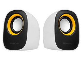 [74713] BOCINA ARGOM EKO PARLANTES MULTIMEDIA EKO ESTÉREO 2.0 BLANCO-NARANJA