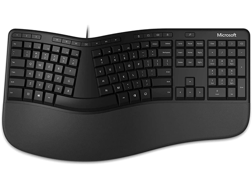 [104584] TECLADO MICROSOFT ERGONOMICO, PARA NEGOCIO, WIRED, NEGRO