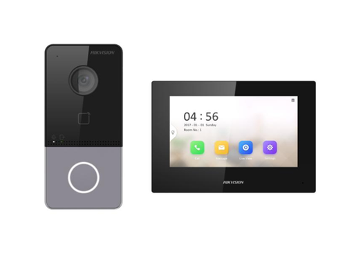[104610] VIDEOPORTERO HIKVISION - KIT VIDEO INTERCOM IP CAMARA 2MP, PANTALLA 7" TOUCH, IP65