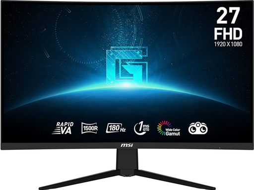 [104845] MONITOR MSI G27C3F 27", 1 X DISPLAYPORT 1.2A, 2 X HDMI 1.4B 180 HZ, RAPID VA, FHD GAMING MONITOR FREESYNC PREMIUM (AMD ADAPTIVE SYNC) 1920 X 1080, CURVED