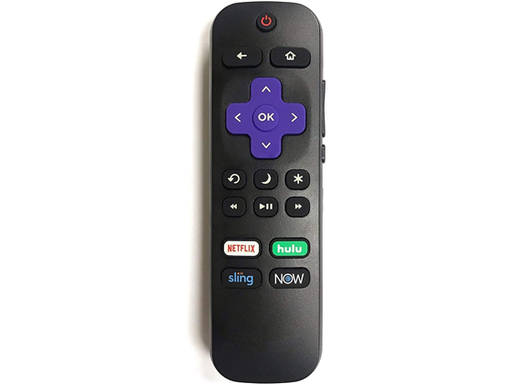 [104875] CONTROL REMOTO PARA HISENSE ROKU, NETFLIX, HULU, SLING, NOW, NEGRO/PURPLE