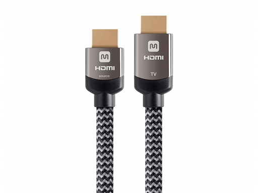 [105642] CABLE HDMI MONOPRICE 40FT, 4K, 60HZ 3840X2160, TRENZADO, ALTA VELOCIDAD, 18GBPS, GRIS