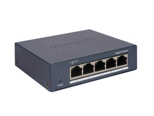 [105755] SWITCH 5 HIKVISION, NO ADMINISTRABLE, 5 PUERTOS ETHERNET DE 10/100/1000 MBPS GIGABIT
