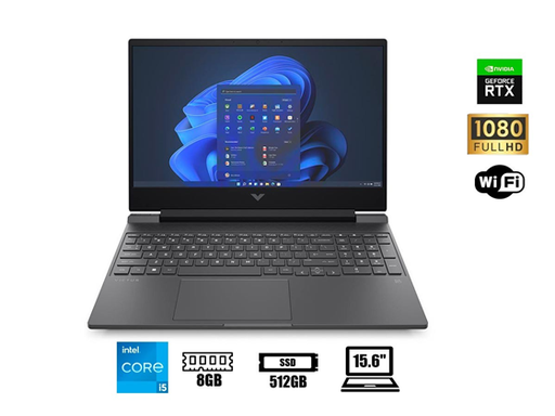 [105790] LAPTOP HP VICTUS 15-FA0033 GAMING 15.6" IPS FHD 144HZ, I5-12450H 8 CORES (1X SLOT DISPONIBLE), 8GB, 512GB SSD M.2, GRAFICOS RTX 3050 4GB DDR6, PUERTOS 2X USB 3.1, 1X HDMI 2.1, 1X GBE LAN, LECTOR DE TARJETA SD, BACKLIT, WIFI 6, BT 5.2, WINDOW 10 INGLES, BLUE (9T9R8UA#ABA)