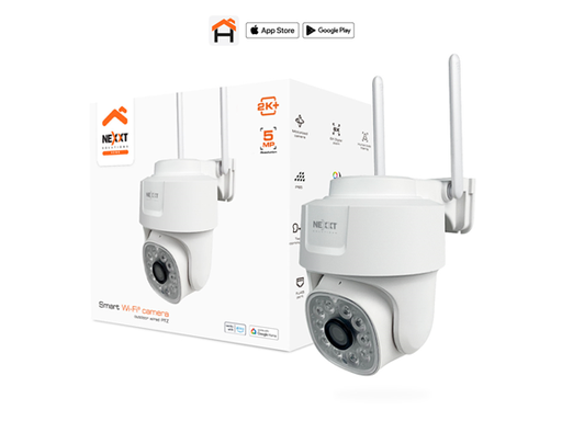 [105806] CAMARA DE VIGILANCIA NEXXT EXTERIOR, SMART WIFI (HOME AUTOMATION), 2K, PTZ, DIA Y NOCHE, RANURA PARA MICRO-SD, APLICACION DE GRABACION, ENCIENDE LUZ AL DETECTAR MOVIMIENTO (800 LUMENS) (NHC-OP10)