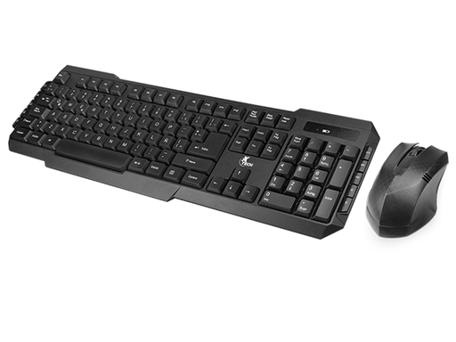 [106022] TECLADO MOUSE XTECH XTK-309S INALAMBRICO, OPTICAL MOUSE 1200 DPI, ESPAÑOL. NEGRO