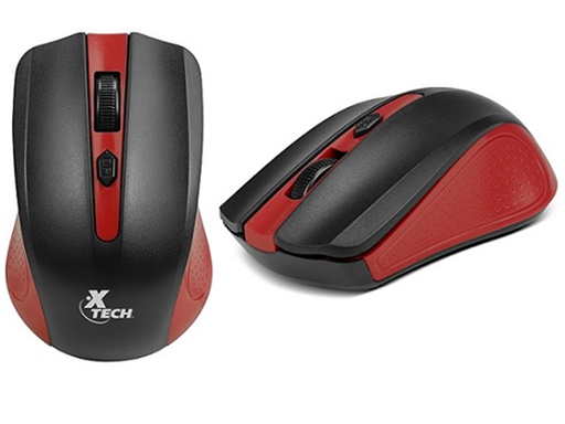 [106023] MOUSE XTECH GAMING WIRELESS, 1600DPI, 4 BOTONES, ROJO, XTM-310RD