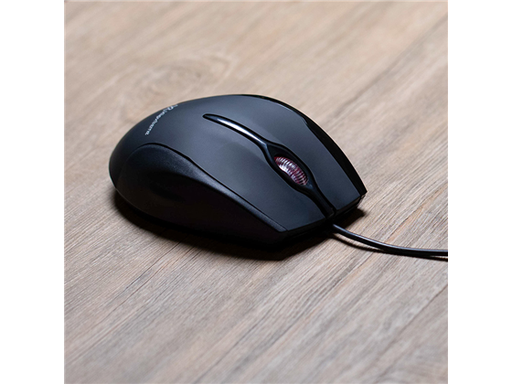 [106043] MOUSE OPTICO KLIPX EBONY USB 2 BOTONES NEGRO - SCROLL - 800 DPI