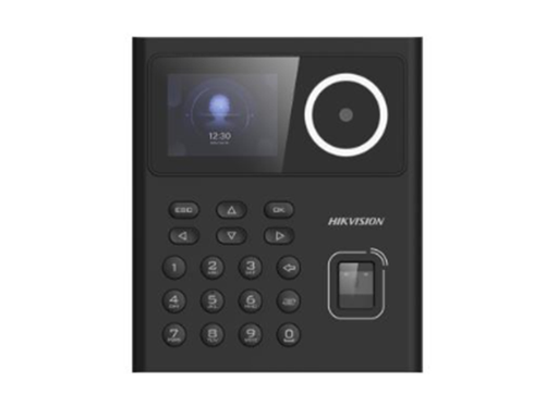 [106082] CONTROL DE ASISTENCIA HIKVISION, MÁX. 500 CARAS, 1000 TARJETAS (MIFARE CARD) Y HUELLAS, 100.000 REGISTROS DE EVENTOS. BATERIA DE RESPALDO.