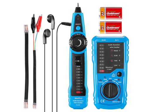 [106158] PROBADOR DE CABLES PARA REDES Y GENERADOR DE TONO PARA LINEAS CON FALLOS, CAT5 / CAT6 (TESTER)