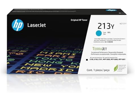 [106183] TONER HP 213Y - W2131Y - CYAN - EXTRA CAPACIDAD - 12,000 PAGINAS - PARA LASERJET 5700, 6700, 6701, MFP 5800, MFP 6800, MFP 6801