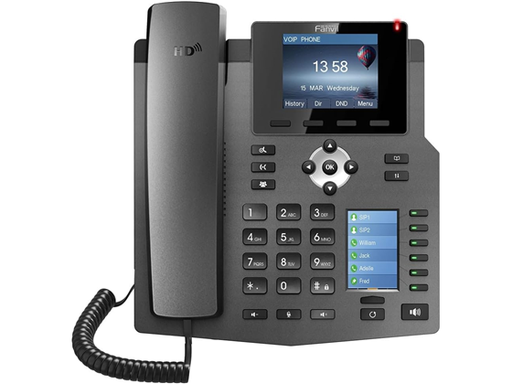 [106246] TELEFONO FANVIL ENTERPRISE IP PHONE, X4 4 SIO LINE POE CAPABLE, 2.8" COLOR SCREEN
