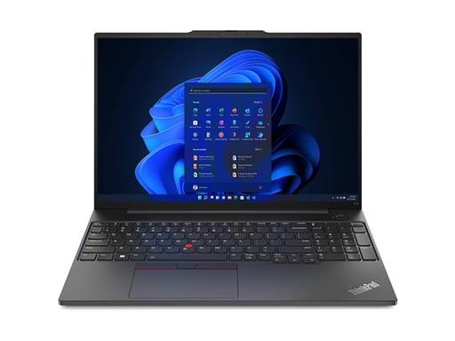 [106429] LAPTOP LENOVO THINKPAD E16 GEN 1, 16" IPS WUXGA, INTEL CORE I5-1335U, 16GB DDR5, 512GB SSD NVME, WINDOWS 11 PRO, WI-FI, BLUETOOTH 5.0, 2X USB 3.1, 1X USB TYPE C (PARA DISPLAYPORT Y CARGA), 1X RJ45, 1X HDMI 1.4B, 1X USB 2.0 (OCULTO), BACKLIT KEYBOARD, BT 5.1, AUDIO JACK 3.5", FINGER PRINT READER, GRAPHITE BLACK (21JN0040US)