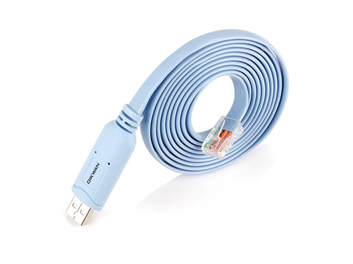 [106431] CABLE DE CONSOLA USB A RJ45, 12FT, COMPATIBLE ROUTER / SWITCH / CISCO.