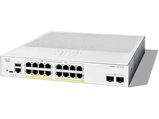 [106524] SWITCH CISCO CATALYST SERIE 1300, DE 16 PUERTOS -2G,GE, FULL POE, 2X1GE SFP, PROTECCIÓN LIMITADA DE POR VIDA (C1300-16FP-2G)