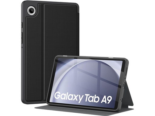 [106533] COVER BASE MALL PARA SAMSUNG GALAXY TAB A9 8.7" 2023 SM-X110 / X115 / X117, MULTIPLES ANGULOS DE VISION, TIPO FOLIO, NEGRO