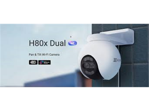 [106651] CAMARA DE VIGILANCIA CS-H80X , PTZ, VISIÓN NOCTURNA EN COLOR, TARJETA MICROSD HASTA 512 GB, COBERTURA 360°, CONVERSACIÓN BIDIRECCIONAL, 4K, H.265 / H.264, DUAL LENTE.