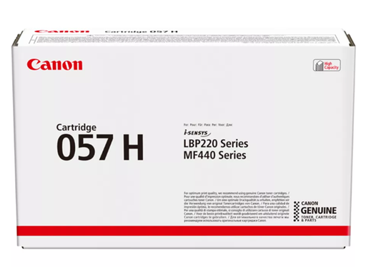 [106657] TONER CANON 057H NEGRO, ALTO RENDIMIENTO (RENDIMIENTO APROX. 10,000 PAG) COMPATIBLE MULTIFUNCIONAL IMAGECLASS LBP223, LBP226, MF443, MF445, LBP233, MF455, MF453, LBP236
