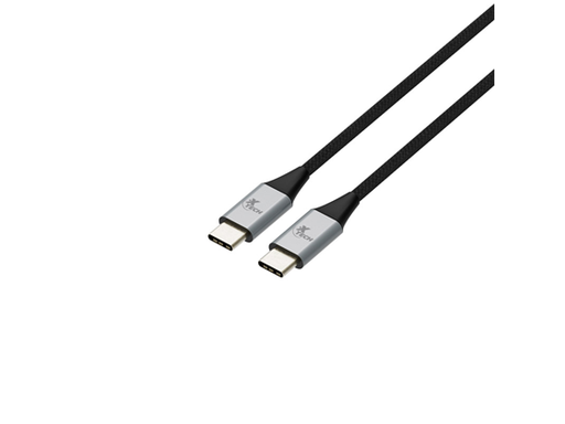 [106845] CABLE XTECH USB-C MACHO A USB-C MACHO TRENZADO, NEGRO, 6FT (XTC-533)