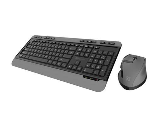 [106929] TECLADO MOUSE KLIPX MAGNIFIK WIRELESS DUO, PREMIUM, MULTIMEDIA, DISEÑO ULTRA DELGADO, MOUSE CON 6 BOTONES, 1600 DPI, BATERIA TECLADO 2X AAA, BATERIA MOUSE 1X AA, ESPAÑOL (KBK-520)