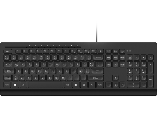 [106930] TECLADO KLIPX COMPASS USB, MULTIMEDIA, ULTRA SLIM, BLACK, ESPAÑOL, 116 TECLAS, COMPATIBLE CON WINDOWS Y IOS (KKM-252S)