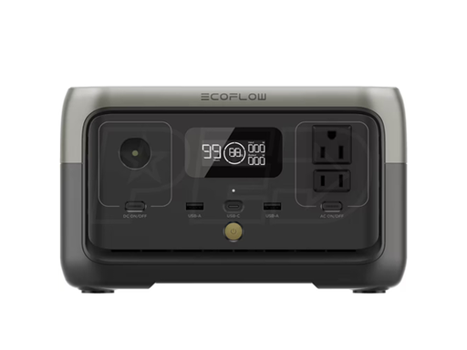 [107088] GENERADOR ELECTRICO ECOFLOW RIVER 2 300W, BATERIA RECARGABLE, 6 PUERTOS DE CARGAS, 2X USB-A, 1X USB-C, 1X AC OUTPUT, 1X DC OUTPUT, SOPORTE PARA CARGA SOLAR, PANTALLA LCD, BATERIA 256WH, TIENE SOPORTE WIFI PARA MONITOREO. (ZMR600)