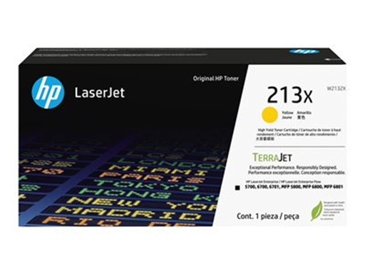 [107127] TONER HP 213X - W2132X - YELLOW - 6,000 PAGINAS - PARA LASERJET 5700, 6700, 6701, MFP 5800, MFP 6800, MFP 6801