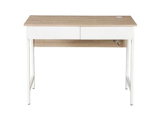 [107239] MESA XTECH (SIN TOPE), CON 2 GAVETAS, COLOR BEECHWOOD AND WHITE (XTF-CD206)