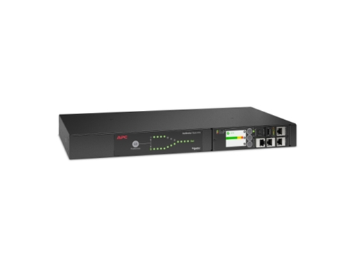 [95159] SWITCH DE TRANSFERENCIA AUTOMATICA ATS APC PARA GABINETE, 120 V, 20 A, 1U, ENTRADA 2 L5-20, 10 SALIDAS 5-20R, P/N: AP4452A