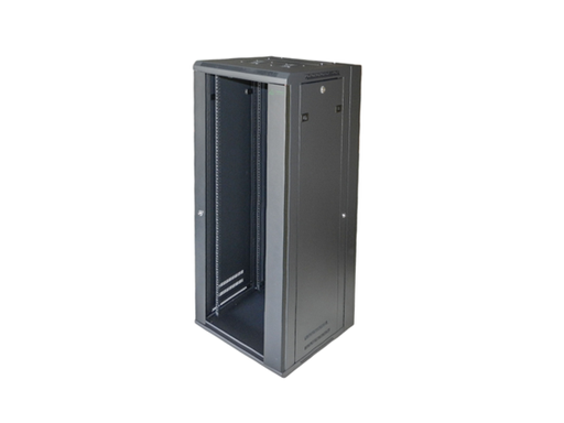 [95796] GABINETE DE PARED NETSYS WMR-27G, 27U, PUERTA FRONTAL CON CRISTAL TEMPLADO CON CERRADURA, BLACK, PANELES LATERALES VENTILADOS CON CERRADURA, 2 RANURAS ABANICO, 31" ALTURA, 23.25" ANCHO Y 21.5" PROFUNDIDAD (NET-77272151GD)
