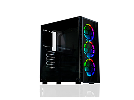 [107266] CASE AGILER REFURBSIHED GAMING ATX, 2X USB 2.0, 1X USB 3.0, CRISTAL TEMPLADO EN FRENTE Y TAPA LATERAL, NEGRO (NO INCLUYE POWER SUPPLY) + NO INCLUYE CAJA ORIGINAL