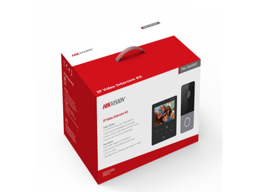 [107287] VIDEOPORTERO HIKVISION - KIT VIDEO INTERCOM IP CAMARA 2MP, PANTALLA 4.3", IP65, WIFI, PROTOCOLO DE RED TCP/IP, SIP, RTSP, INCLUIDO: DS-KV6113-PE1(C) × 1, DS-KH6110-WE1 × 1, DS-KABV6113-RS × 1, PSU × 2