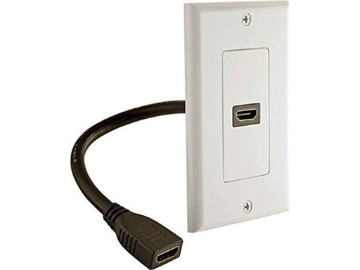 [107407] JACK WALL PLATE, 1X PUERTO HDMI HEMBRA, BLANCO
