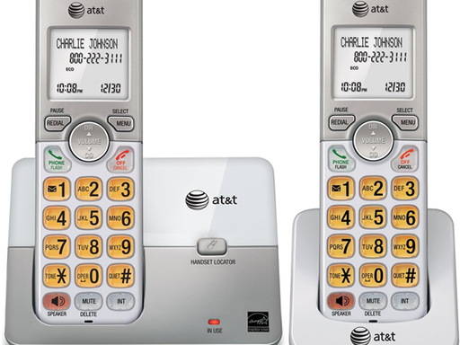 [107424] TELEFONO INALAMBRICO AT&T EL51203 2, DETEC 6.0, 2 HANDSET (1 MASTER + 1 EXTENSION), CALLER ID, ECO MODE, BACKLIT KEYBOARD