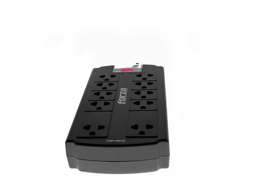 [107493] PROTECTOR REGLETA FORZA  MULTITOMA 10 X 1, 1080J/1800W, 120V/240V