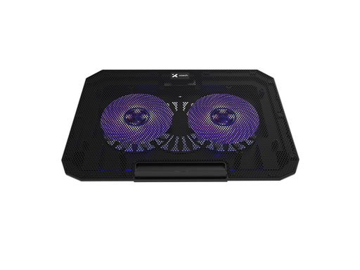 [107597] COOLING PAD XTECH, PARA NOTEBOOK 15.6", USB, CON 2 VENTILADORES, LUCES LED AZUL (XTA-156)