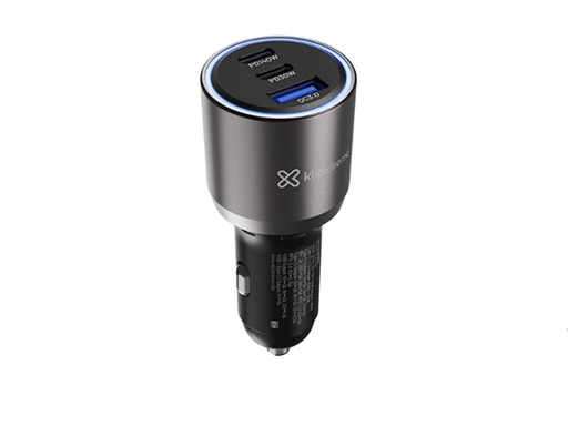 [107615] ADAPTADOR DE CARGA USB PARA VEHÍCULO KLIP XTREME, 140W, 2X USB-C + 1X USB-A (KCC-140)