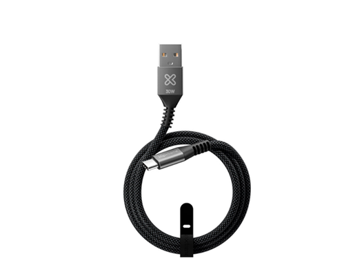 [107607] CABLE USB KLIP XTREME KAC-050-3FT – USB-A 2.0 A USB-C, 30W, 480MBPS, 1 METRO, TRAMADO EN NYLON (KAC-050-3FT)