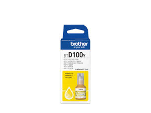 [107682] BOTELLA DE TINTA BROTHER  - BTD100Y  - AMARILLA - 48.8ML - PARA IMPRESORA MFC-T930DW -  DCP-T830DW - DCP-T730DW - DCP-T530DW - DCPT430W - DCP-T230