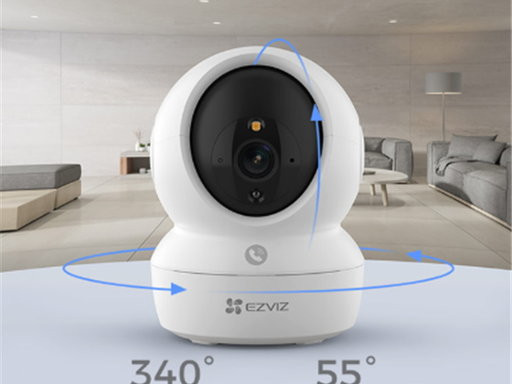 [107732] CAMARA PT INTERIOR MARCA EZVIZ, MODELO H6C, 3K TIPO C, SOPORTA MEMORIA MICRO HASTA 256GB SD,  DETECTOR DE MOVIMIENTO, IR 10MTS, CHARLA BIDIRECCIONAL, WIFI 2.4GHZ.